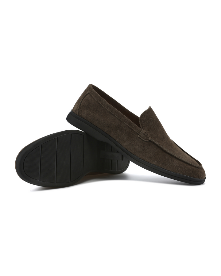 Premium Suede Loafers - Black Soles mokasyny