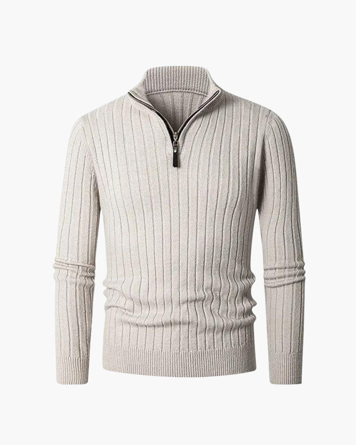 Sweater golf z półzamkiem