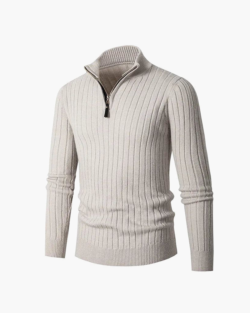 Sweater golf z półzamkiem