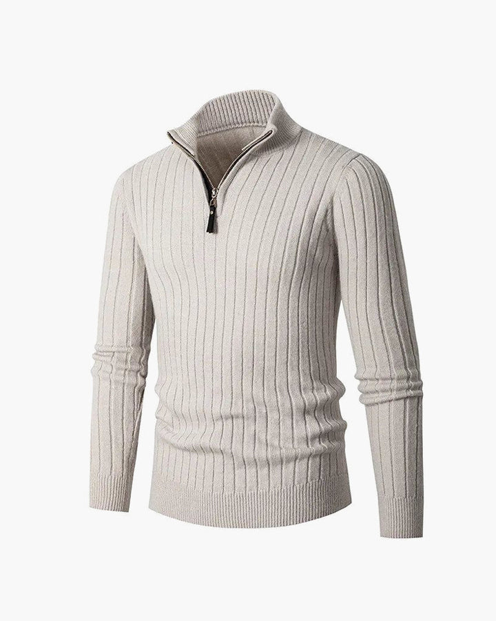 Sweater golf z półzamkiem