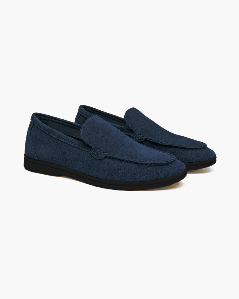 Premium Suede Loafers - Black Soles mokasyny