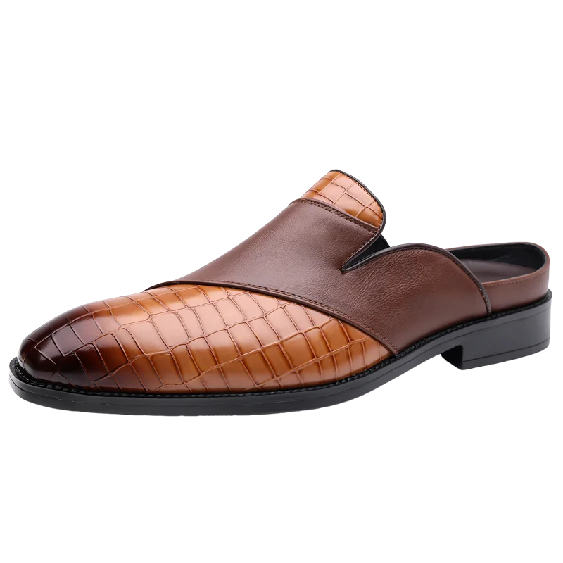 Silvano skórzane klapki