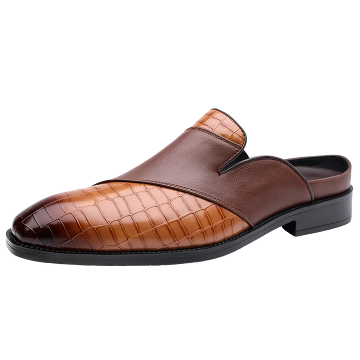 Silvano skórzane klapki