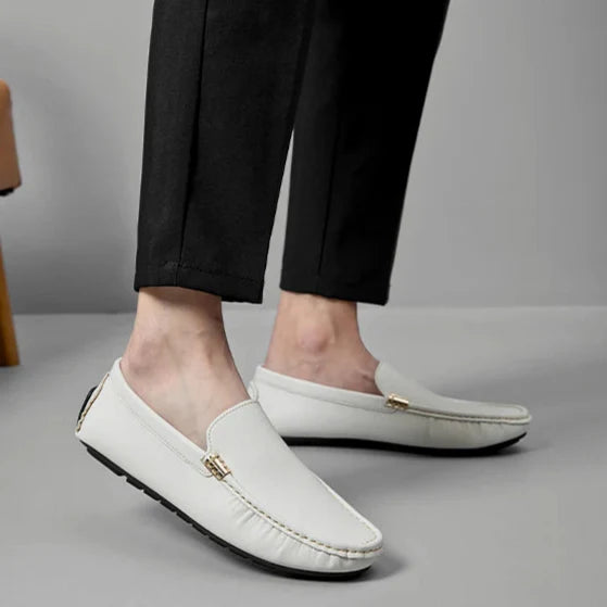 Devero skórzane driving loafersy