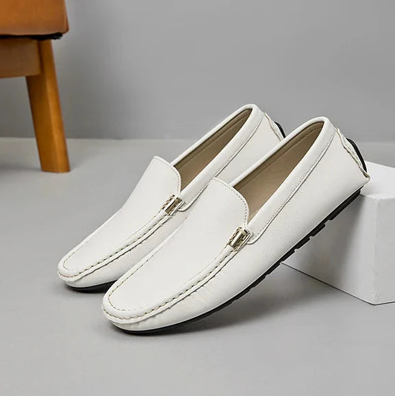 Devero skórzane driving loafersy