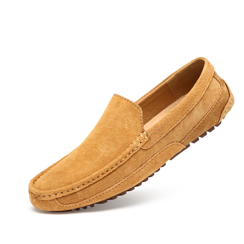 Giallo skórzane loafersy