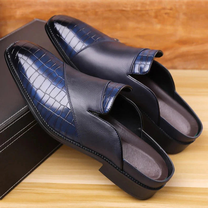 Silvano skórzane klapki