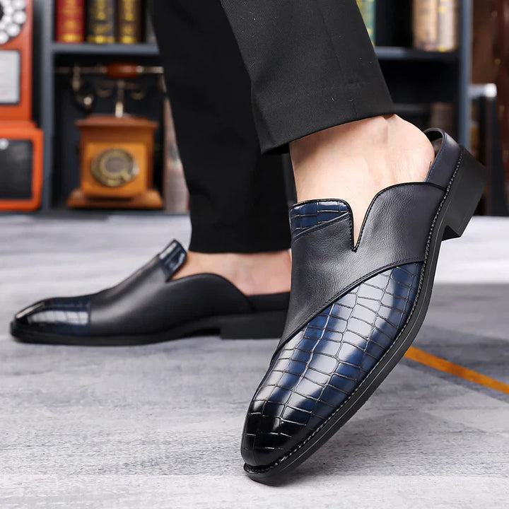 Silvano skórzane klapki