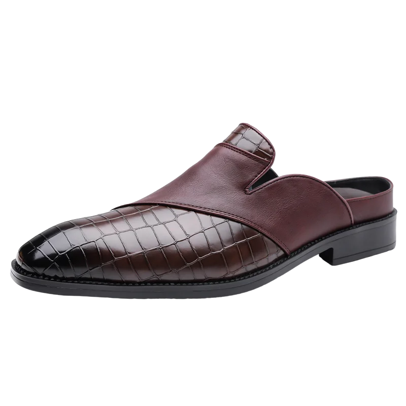 Silvano skórzane klapki