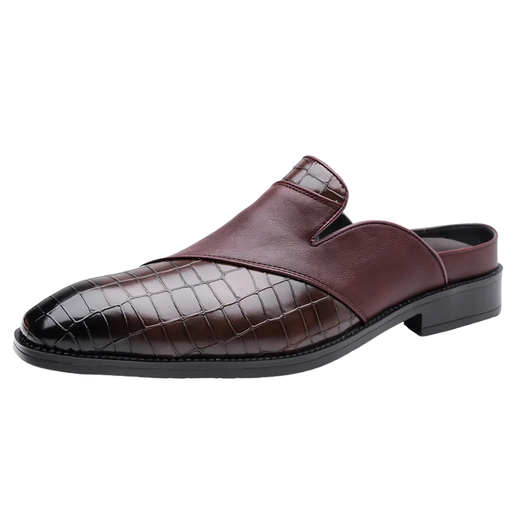 Silvano skórzane klapki