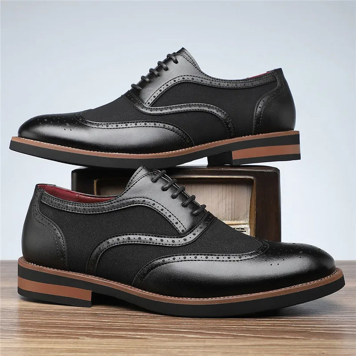 Hartford zamszowe brogsy wingtip