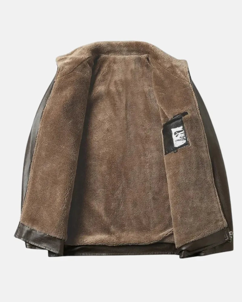 Leandro Cazal kurtka skórzana z ekoskóry