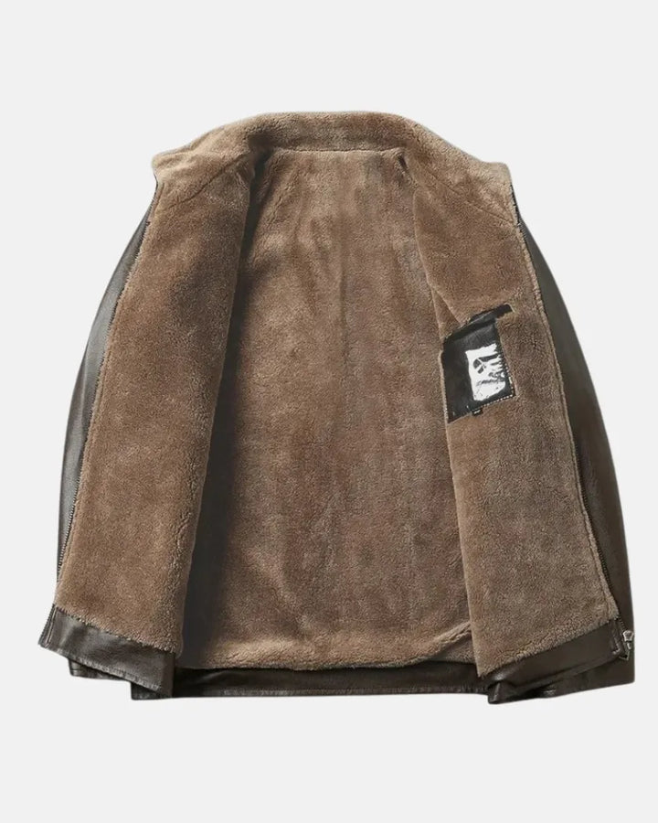 Leandro Cazal kurtka skórzana z ekoskóry